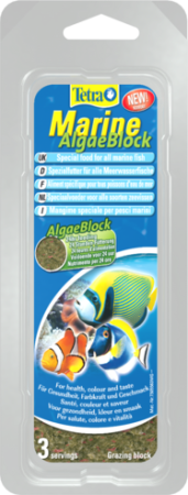TetraMarine Algae Block - корм для морских рыб с водорослями 36гр (3х12)