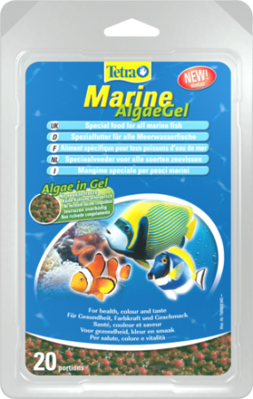 TetraMarine Algae Gel - корм для морских рыб с водорослями 80гр (20х4гр)