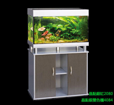 Аквариум с тумбой Rehau Silver 125 (серебристый с чёрным)
