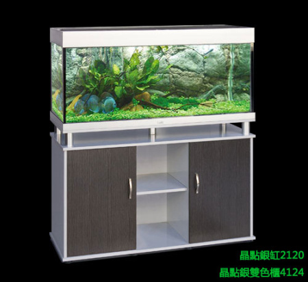 Аквариум с тумбой Rehau Silver 240 (серебристый с чёрным)